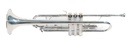 Trompeta Plateada En Bb Doble Llave