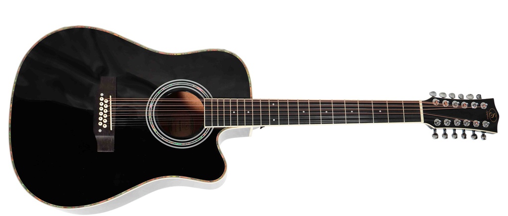 Guitarra Docerola Eacustica Symphonic Negra J-20CE BLK