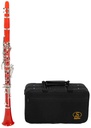 Clarinete De Baquelita Sib17 Llaves Rojo