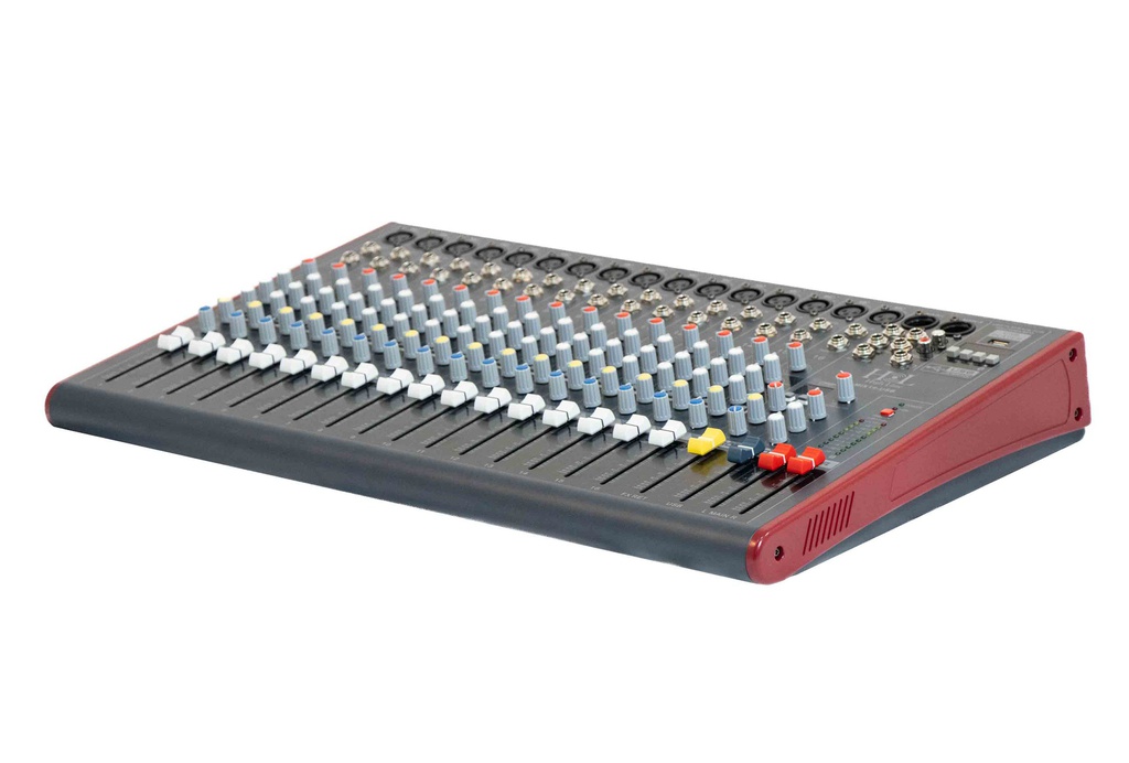 Mezcladora de 16 Canales USB/FX/Bluetooth