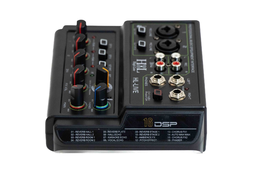 Mezcladora - Interfaz Bluetooth, PC, USB, Efectos