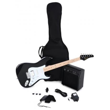 Paquete de Guitarra Eléctrica Focus Black Kramer PPKF-KF211EBCT3
