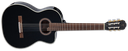 Guitarra Classical with cutaway, solid spruce top, black walnut back and sides, oval soundhole, black gloss finish, and gold hardware, TP-4T electronics