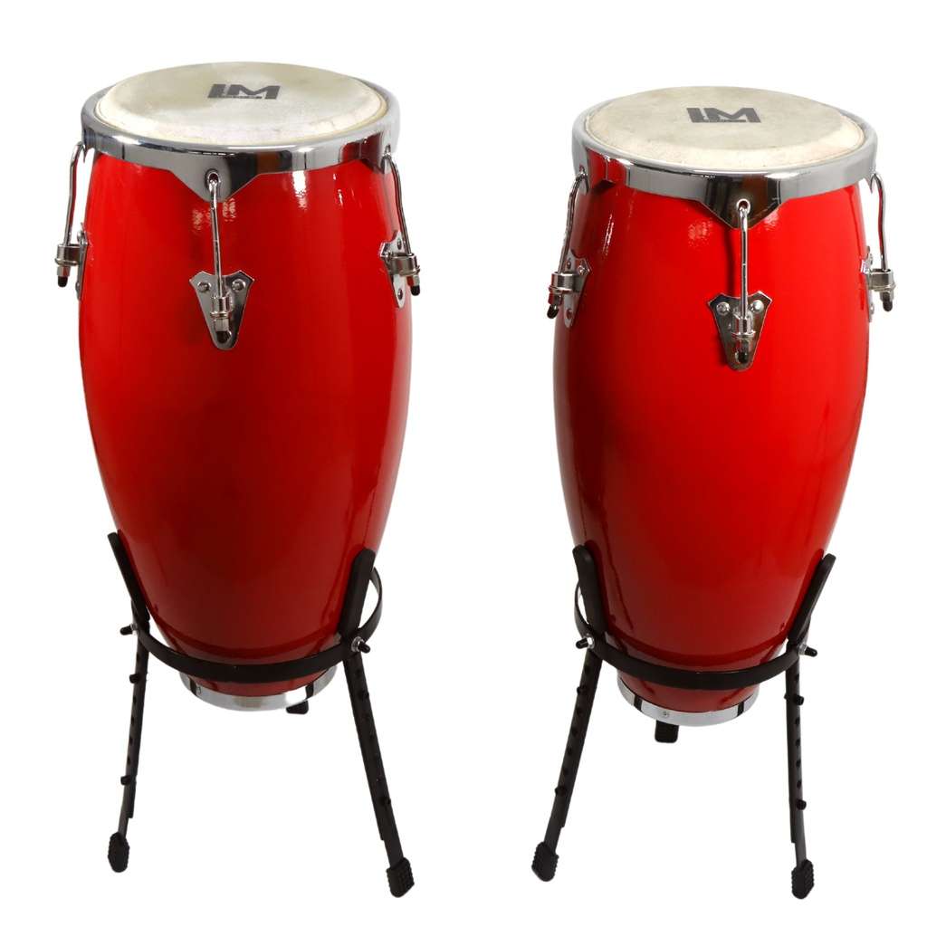 Congas LM Drums Rojas de 10"y 11" de Fibra