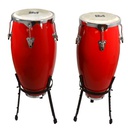Congas LM Drums Rojas de 10"y 11" de Fibra