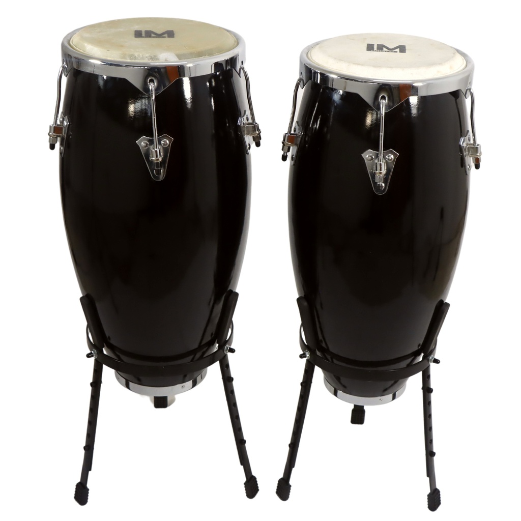 Congas LM Drums Negras de 10"y 11" de Fibra