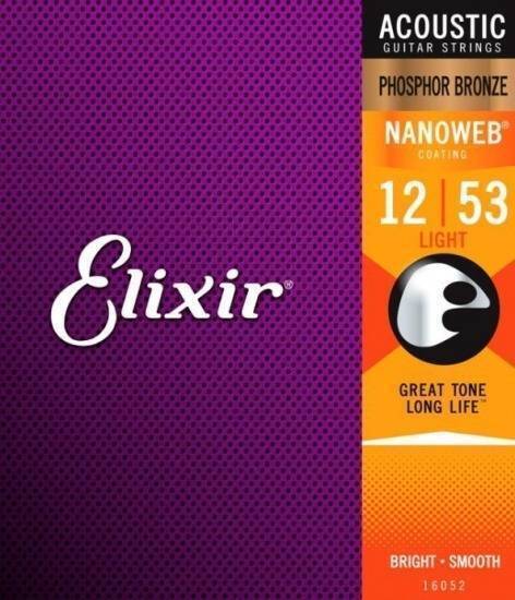 Juego de Cuerdas Para Guitarra Acustica Elixir Phosphor Bronze 16052