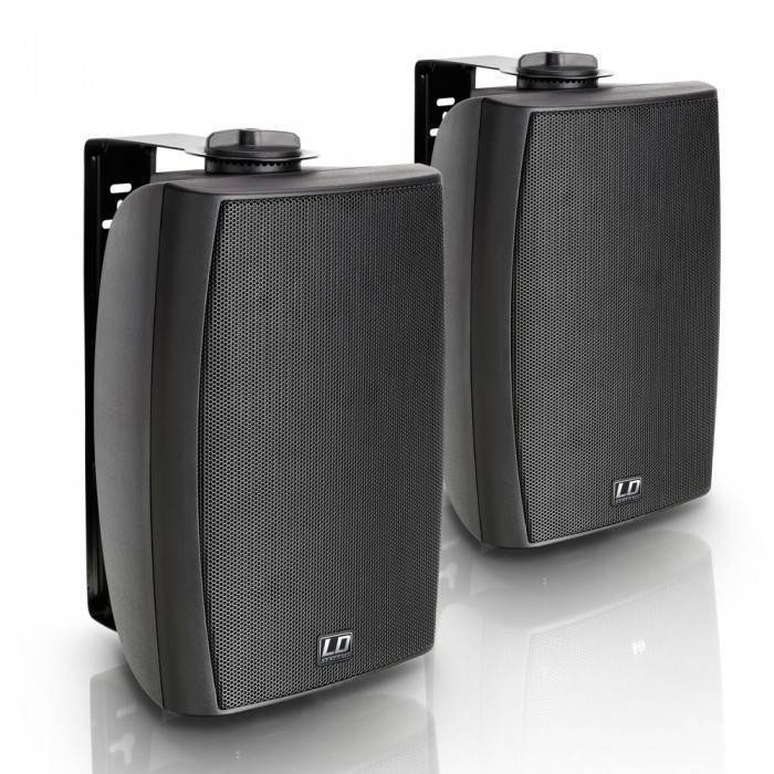 Bafles De 4" LD Montaje a Pared 2 Vias Negro par