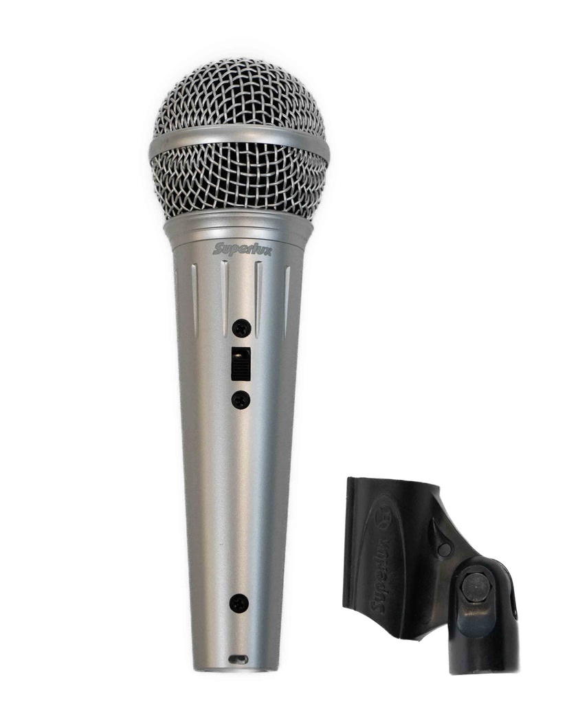 Microfono De Mano Color Blanco Con Cable Xlr A 6.3 Mm D103/13P