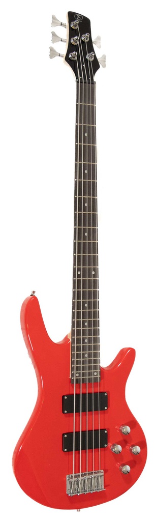 Bajo Symphonic De 5 Cuerdas Rojo