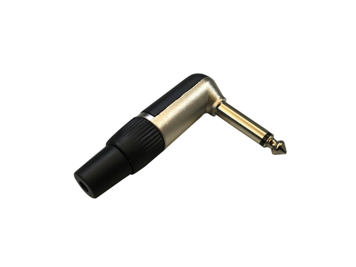 Plug 6.3Mm Escuadra Negro
