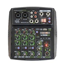 Mezcladora 4 Canales Bluetooth, PC, USB, Efectos PLUS