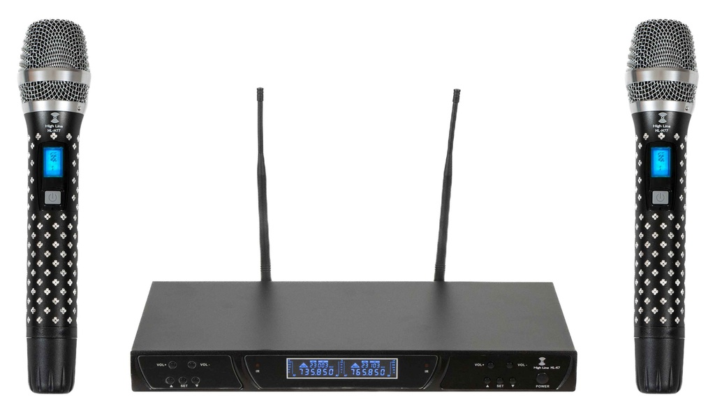Microfonos De Mano Doble Profesionales UHF HL-H77