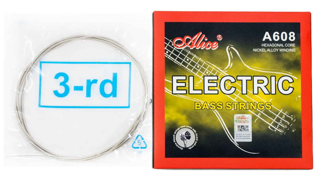 Cuerda Bajo Eléctrico 3a Alice .085