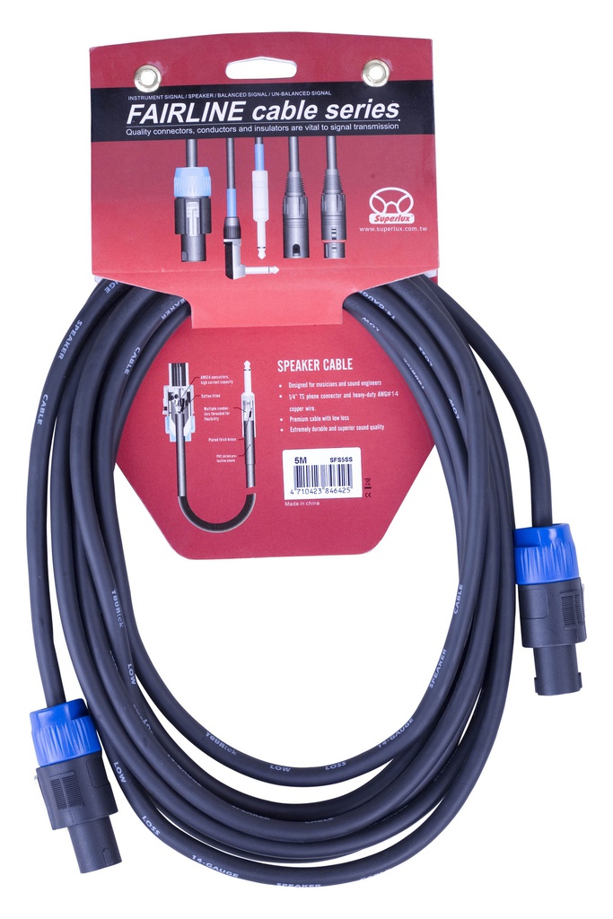 Cable Para Bafle Speakon De 5 mtr SFS5SS