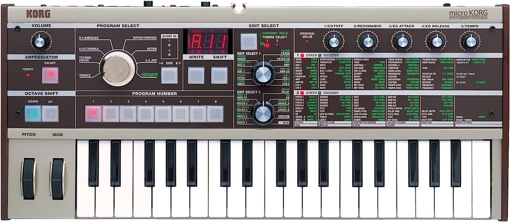 SINTETIZADOR KORG ANALOGO MICROXLPLUS 37 TECLAS