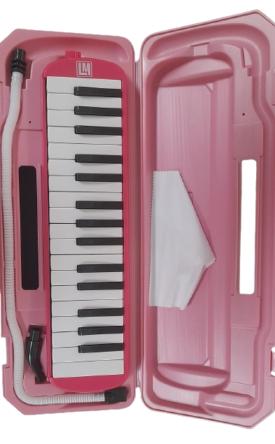 Melodica De 32 Teclas Rosa Con Estuche