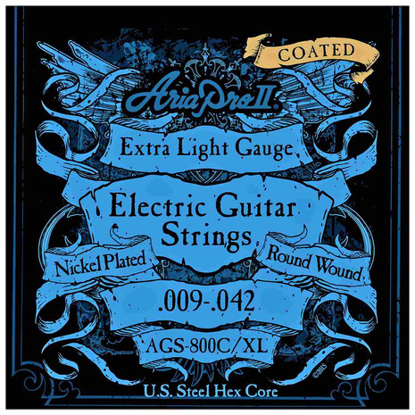 Juego De Cuerdas Para Guitarra Electrica Nickel 9-42 Aria