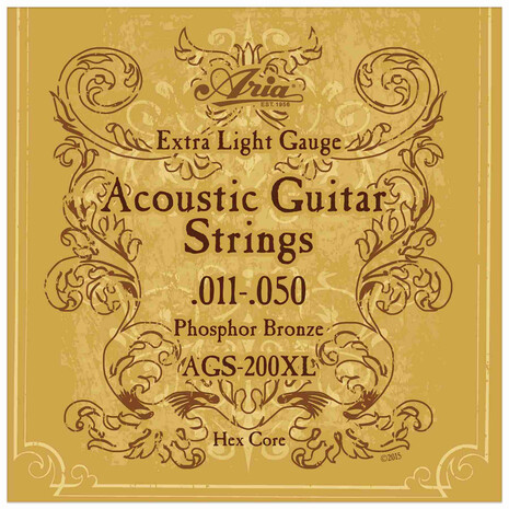 Juego De Cuerdas Para Guitarra Acustica Aria AGS-200XL