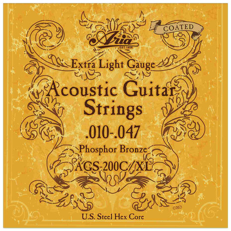 Juego De Cuerdas Guitarra Acustica Aria AGS-200CXL