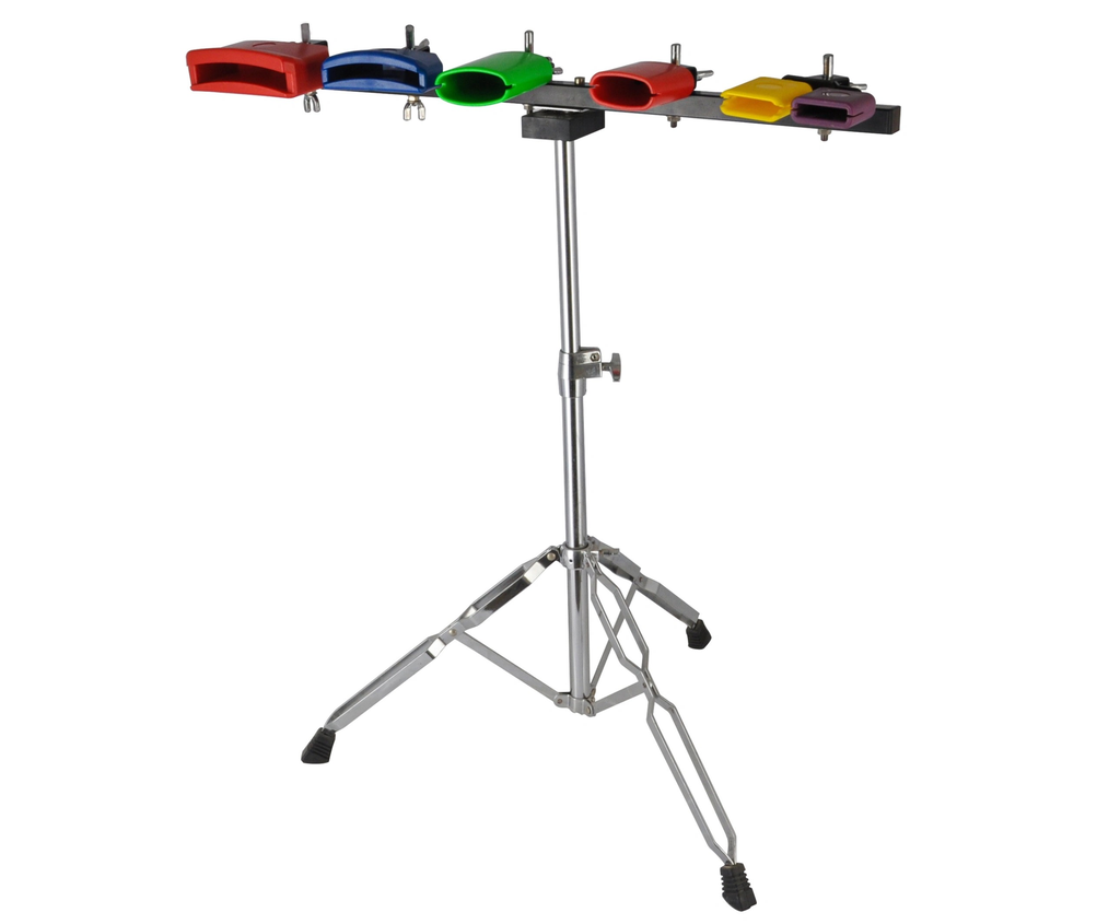 Juego De Jam Block Con Atril LM DRUMS 4"5"6"7"8" Y 9"