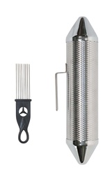 [SH38-1] Guiro Metalico Con Raspador Y Balines SH38-1