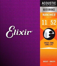 [11027] Juego De Cuerdas Para Guitarra Acustica Elixir NANOWEB