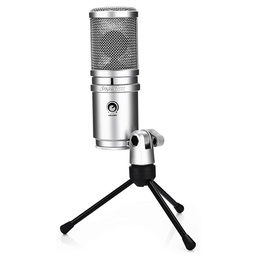 [E205U] Microfono Para Estudio Condensador USB Plata C/Volumen  E205U