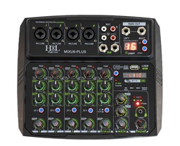 [MIXU6-PLUS] Mezcladora 6 Canales Bluetooth, PC, USB, Efectos Plus