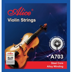 [A703] Juego De Cuerdas Para Violin 4/4 Alice-- A703