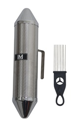 [MG-0718] Guiro Metalico Shaker con raspador 4X11  MG-0718
