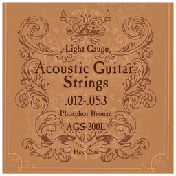 [AGS-200L] Juego De Cuerdas Para Guitarra Acustica Aria AGS-200L