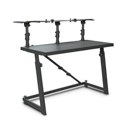 [GFDJT01] Mesa de DJ con bandejas adaptables para altavoces y portátil GRAVITY