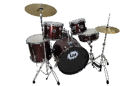 [P2211D-RD-005] Bateria LM 10x8,12x10,16x16 y 22x16, Platillos Y Asiento  Roja P